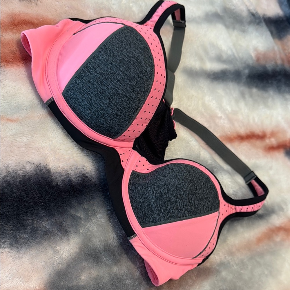 Cotton On Pink and Gray Sports Bra